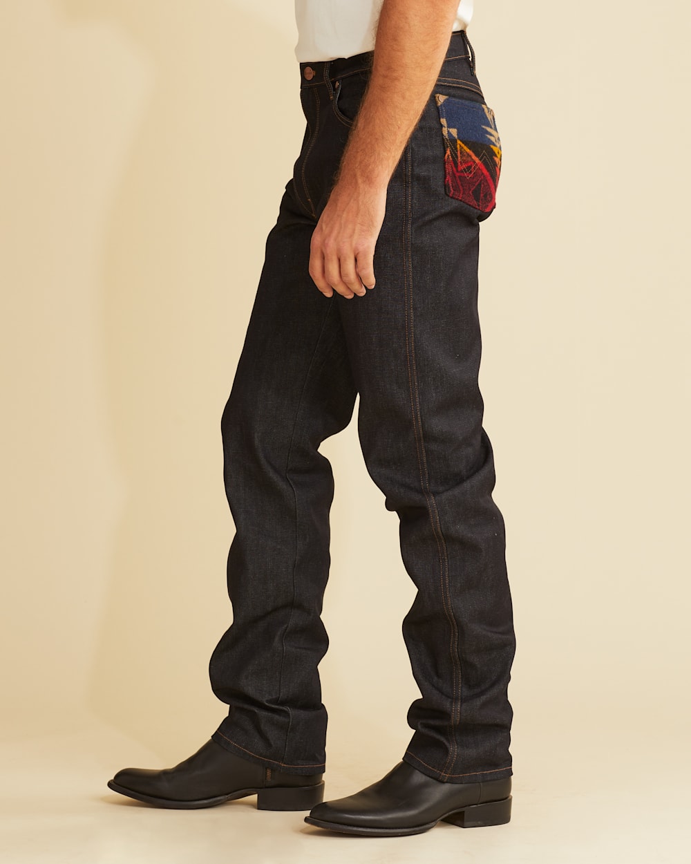 ALTERNATE VIEW OF WRANGLER X PENDLETON MEN'S COWBOY CUT 13MWZ JEANS IN DARK WASH image number 3