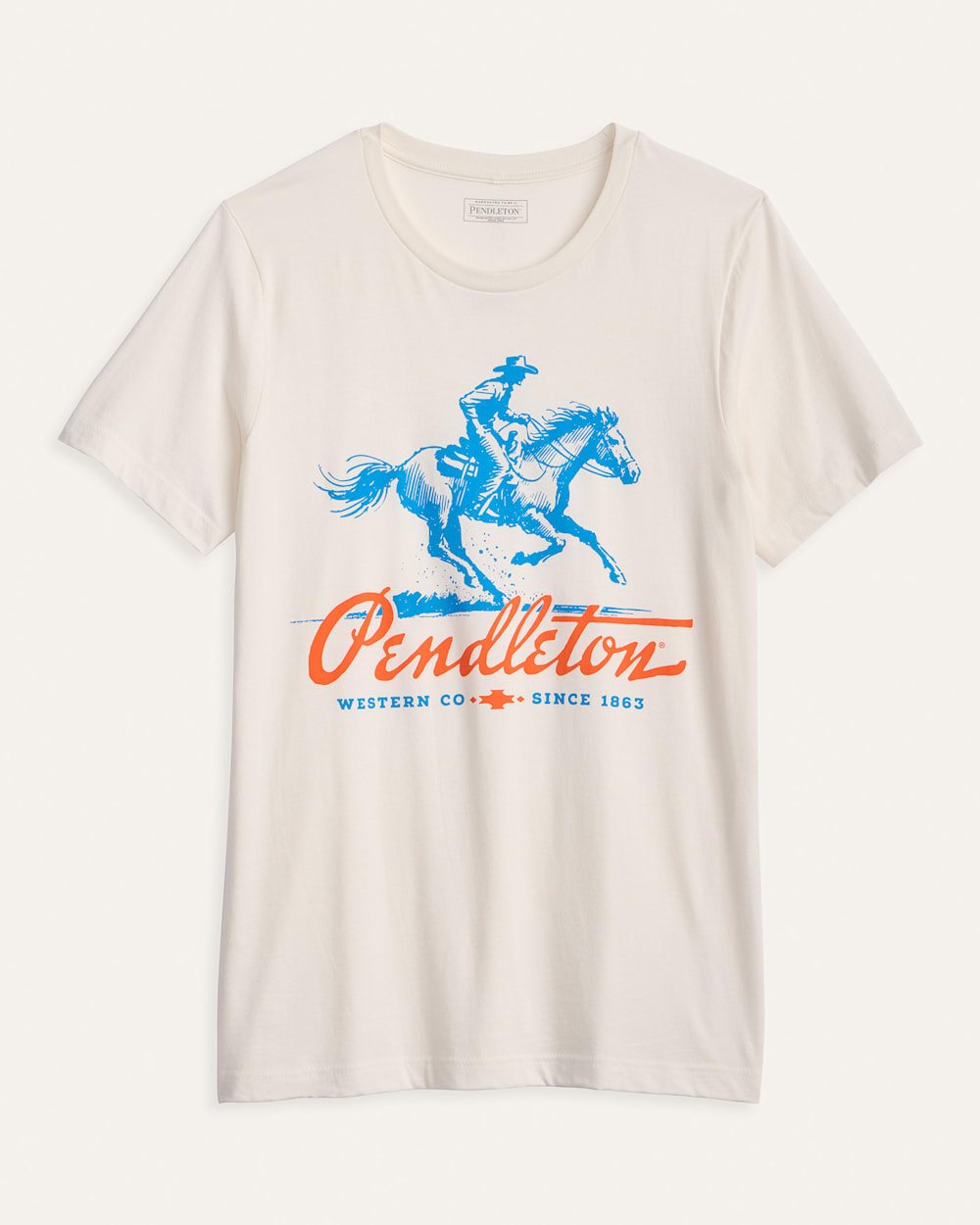 MEN'S SHORT-SLEEVE RACEHORSE GRAPHIC TEE IN VINTAGE WHITE/BLUE image number 1