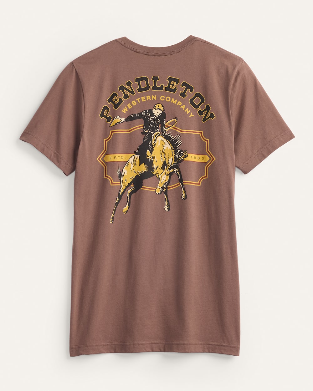 ALTERNATE VIEW OF MEN'S SHORT-SLEEVE WESTERN GRAPHIC TEE IN COCOA/BLACK image number 2