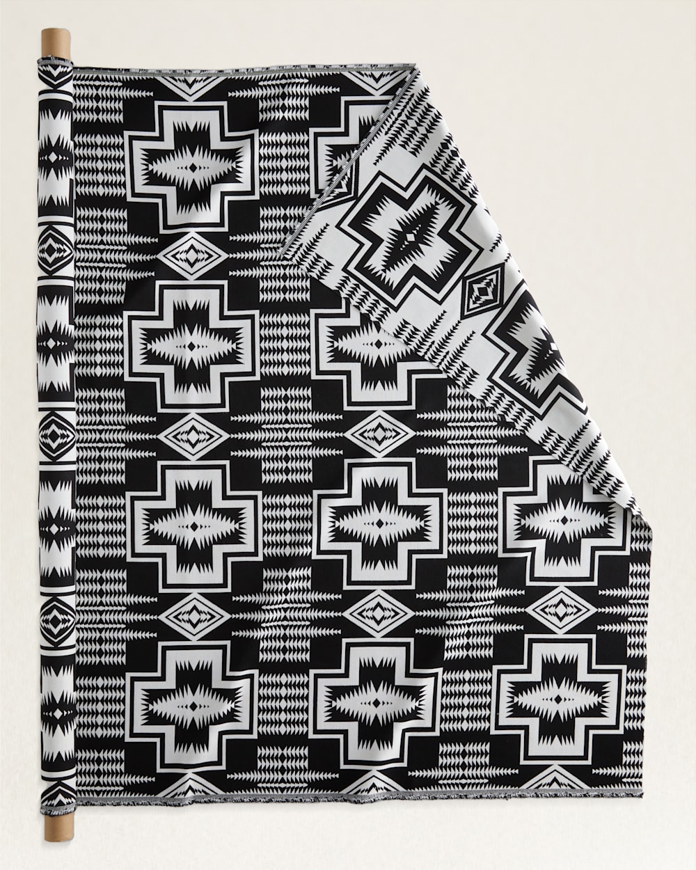 SUNBRELLA HARDING FABRIC IN BLACK/WHITE image number 1