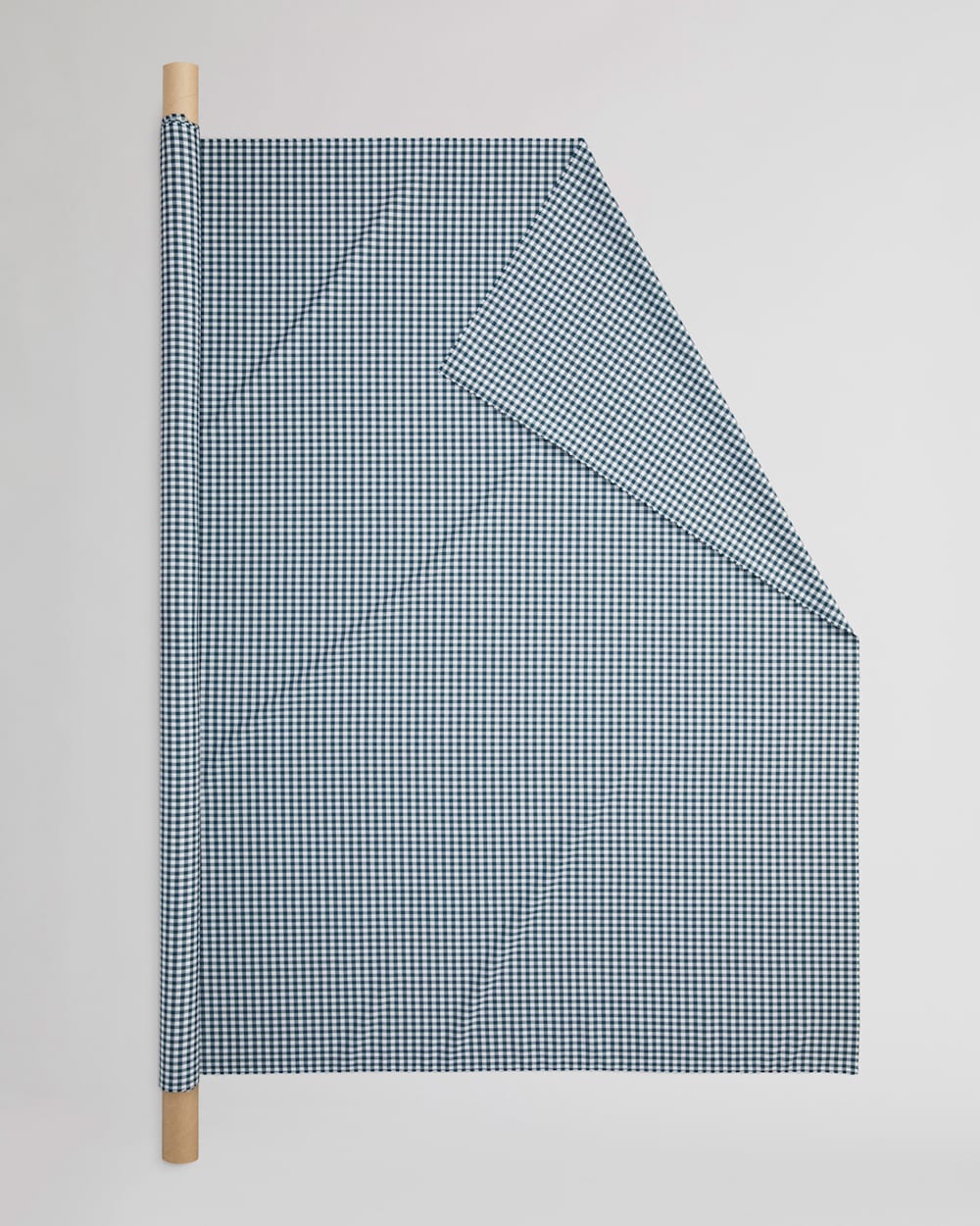 STRETCH MERINO FABRIC IN WHITE/BLUE CHECK image number 1