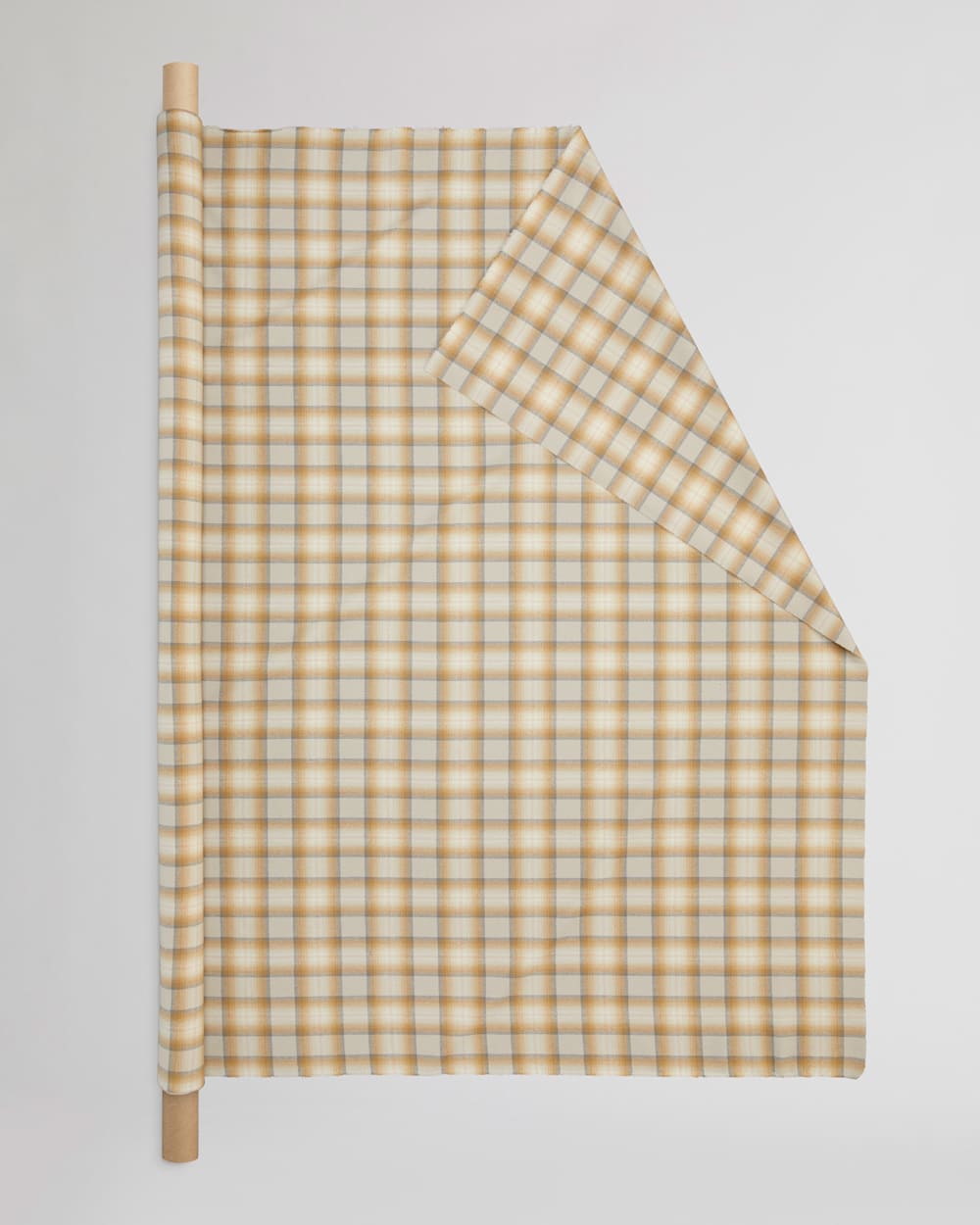 UMATILLA PLAID FABRIC IN GOLD/TAN OMBRE image number 1