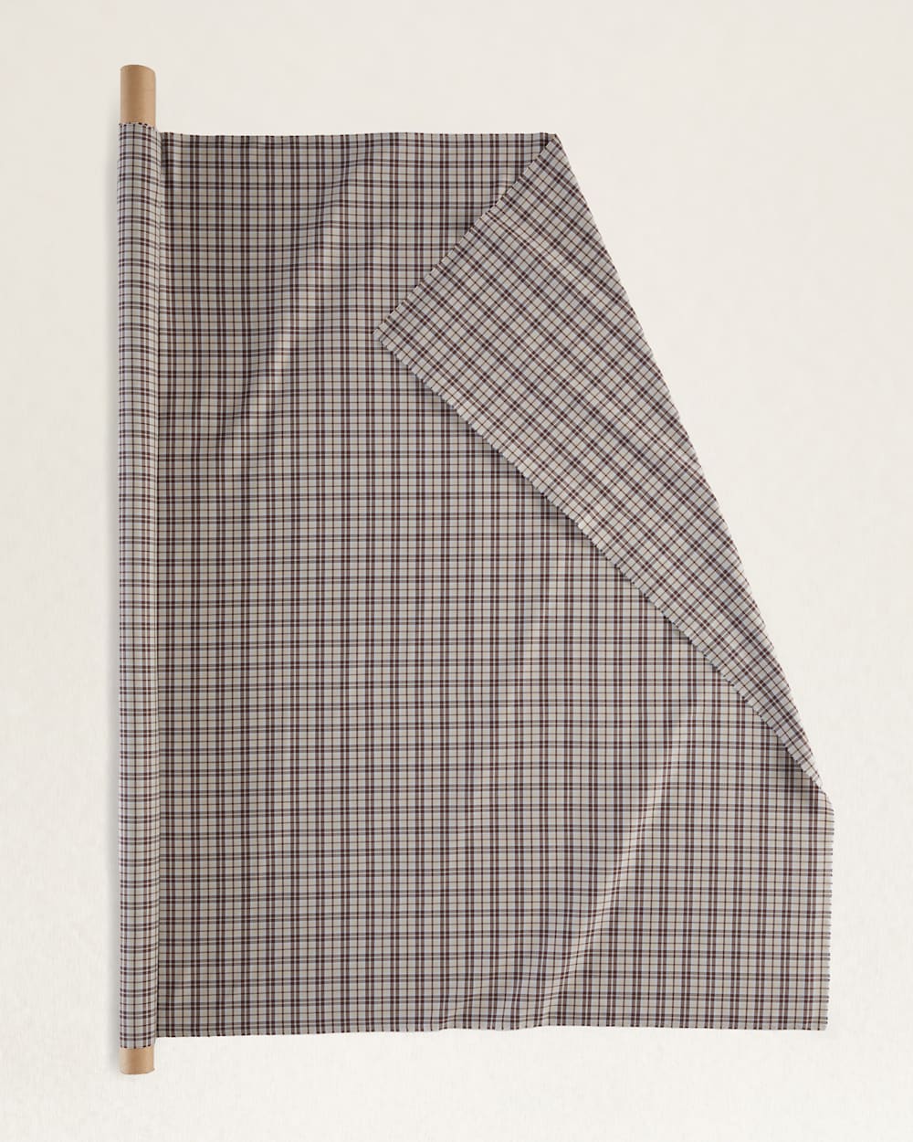 AIRLOOM STRETCH MERINO FABRIC IN TAN/BROWN/BLUE PLAID image number 1