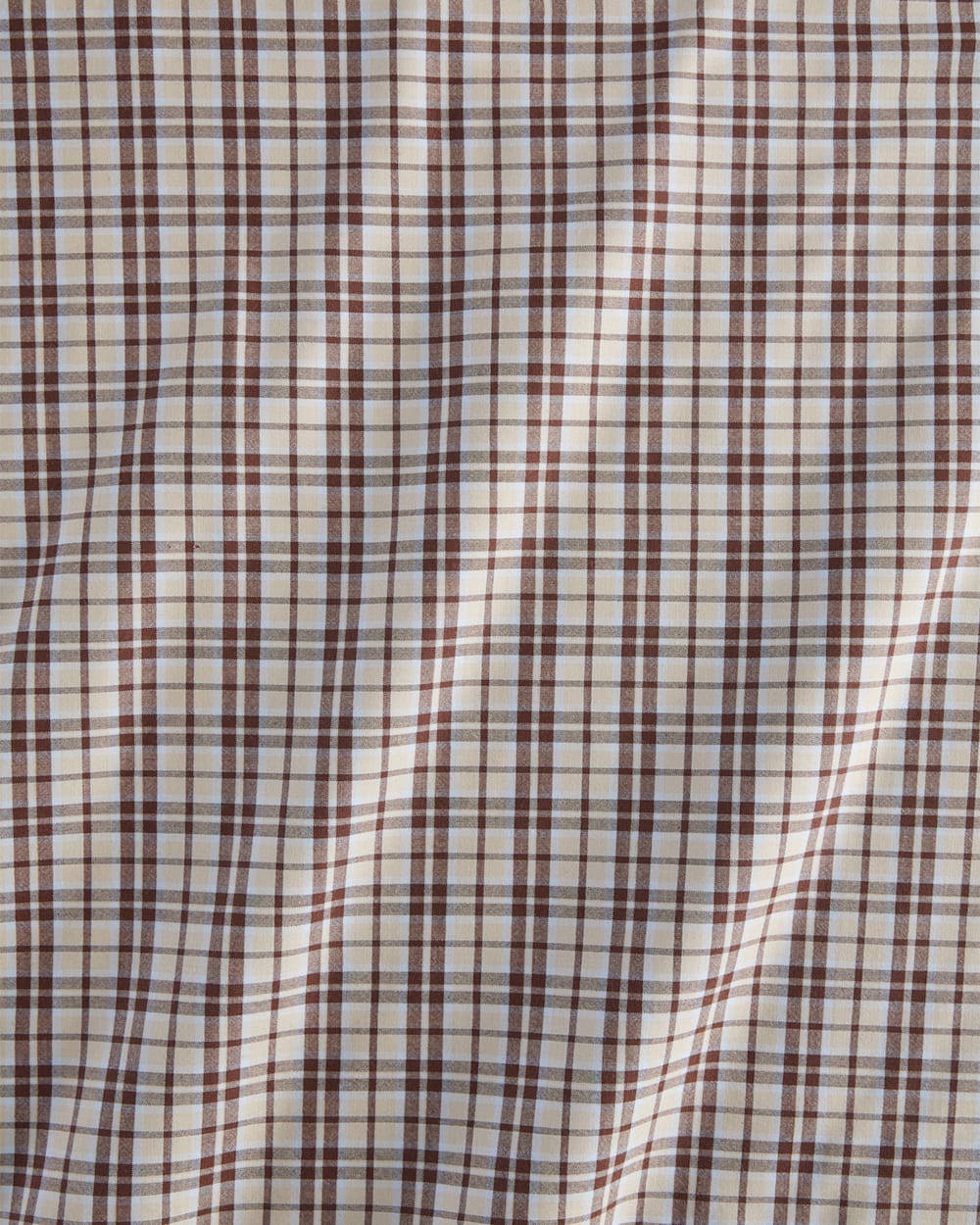 ALTERNATE VIEW OF AIRLOOM STRETCH MERINO FABRIC IN TAN/BROWN/BLUE PLAID image number 2