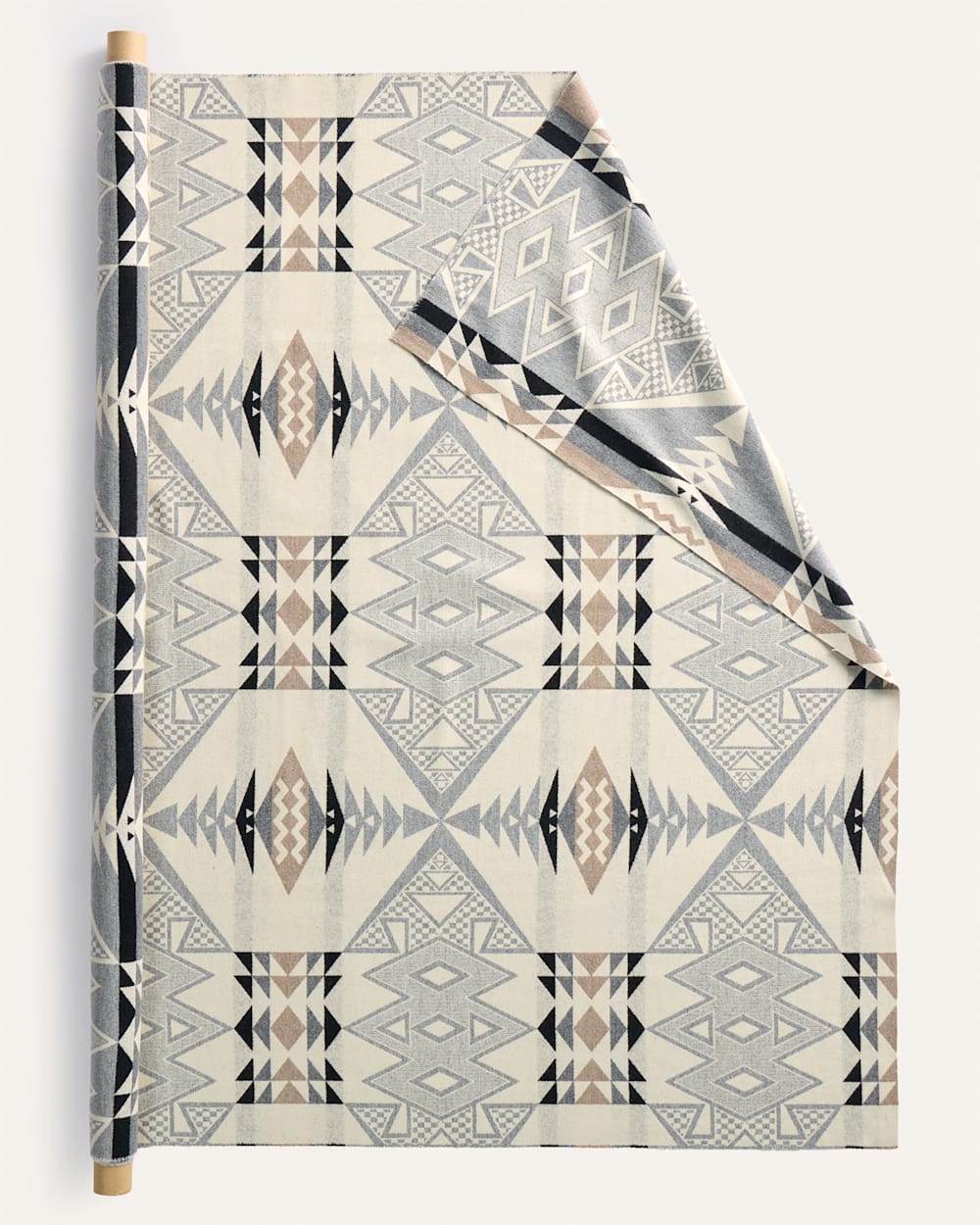 ALTERNATE VIEW OF DIAMOND RIDGE HEAVYWEIGHT JACQUARD FABRIC IN GREY MIX image number 2