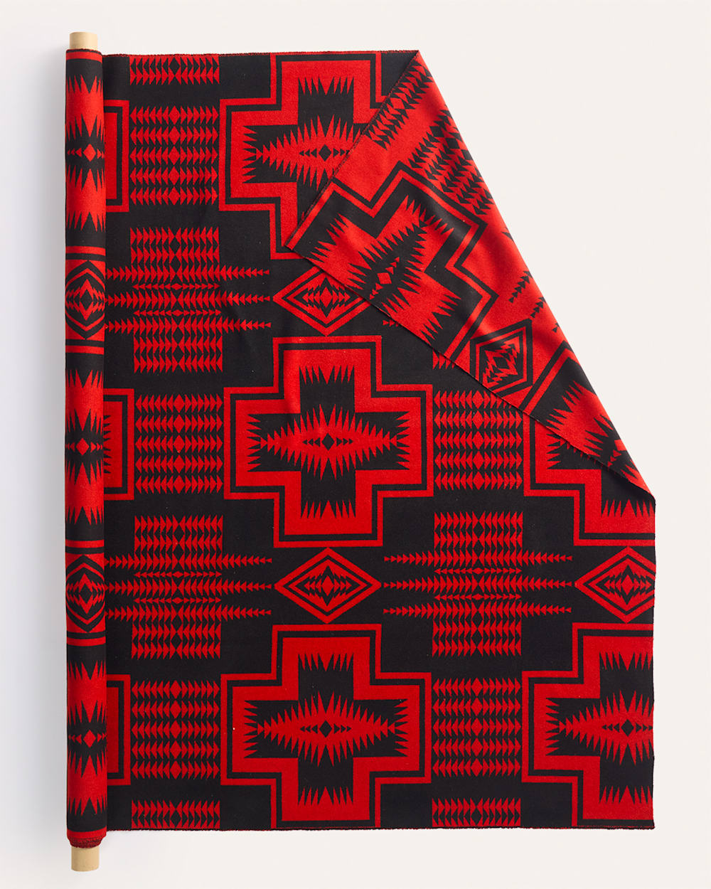 HARDING HEAVYWEIGHT JACQUARD FABRIC IN BLACK/RED HARDING image number 1