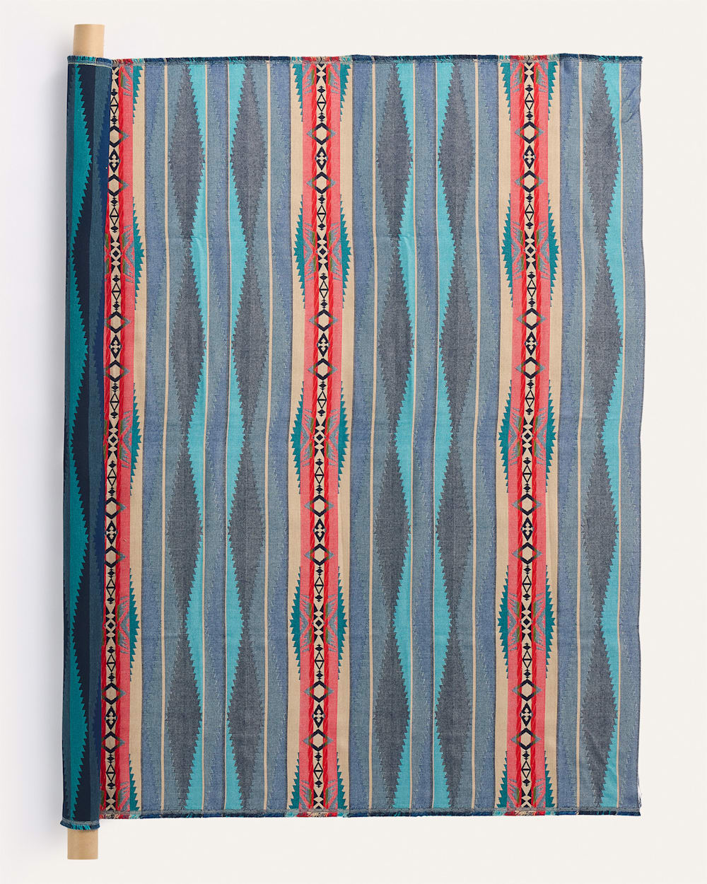 ALTERNATE VIEW OF SUNBRELLA X PENDLETON LAHAINA WAVE FABRIC IN TURQUOISE image number 2