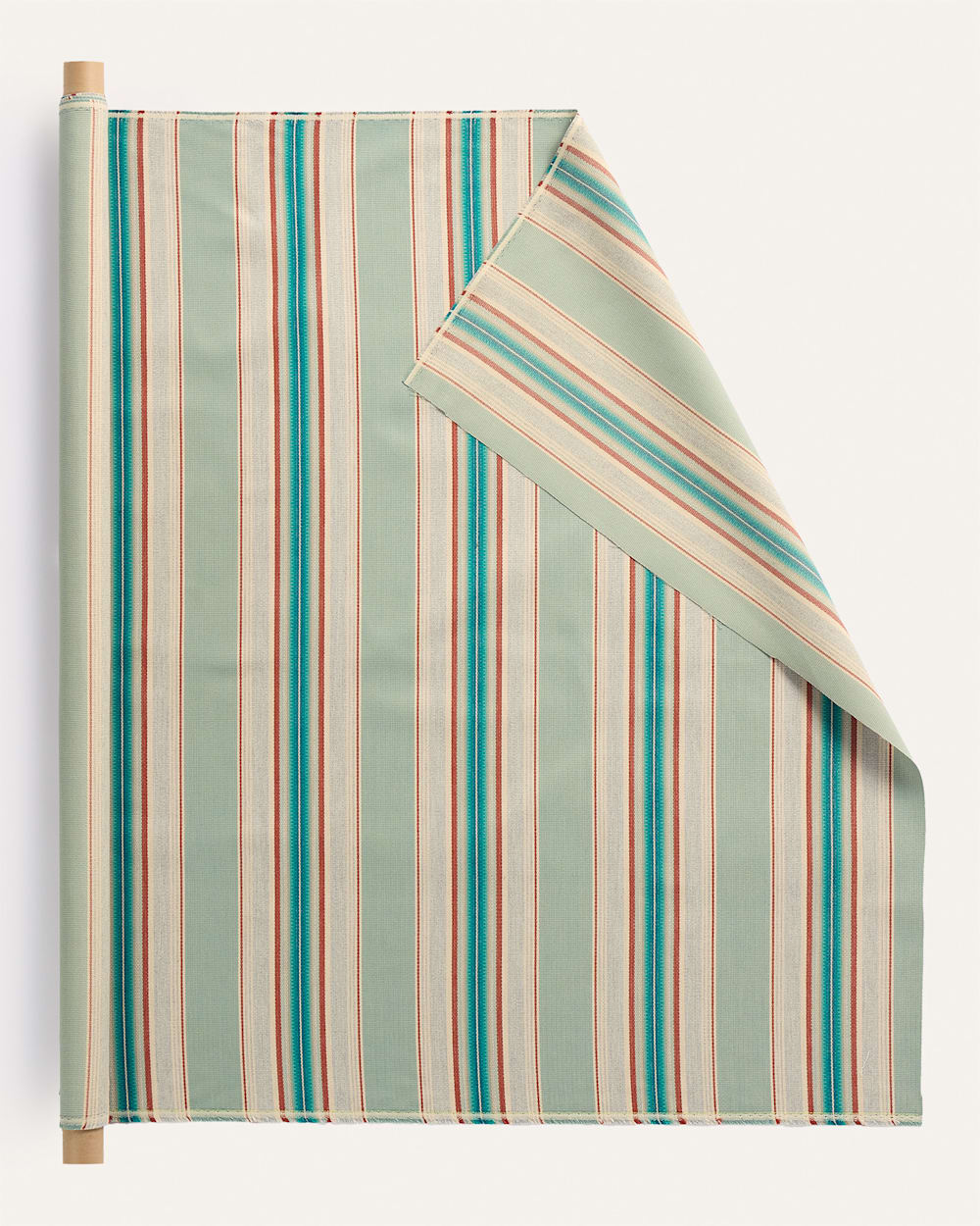 SUNBRELLA X PENDLETON SERAPE STRIPE FABRIC IN TURQUOISE image number 1