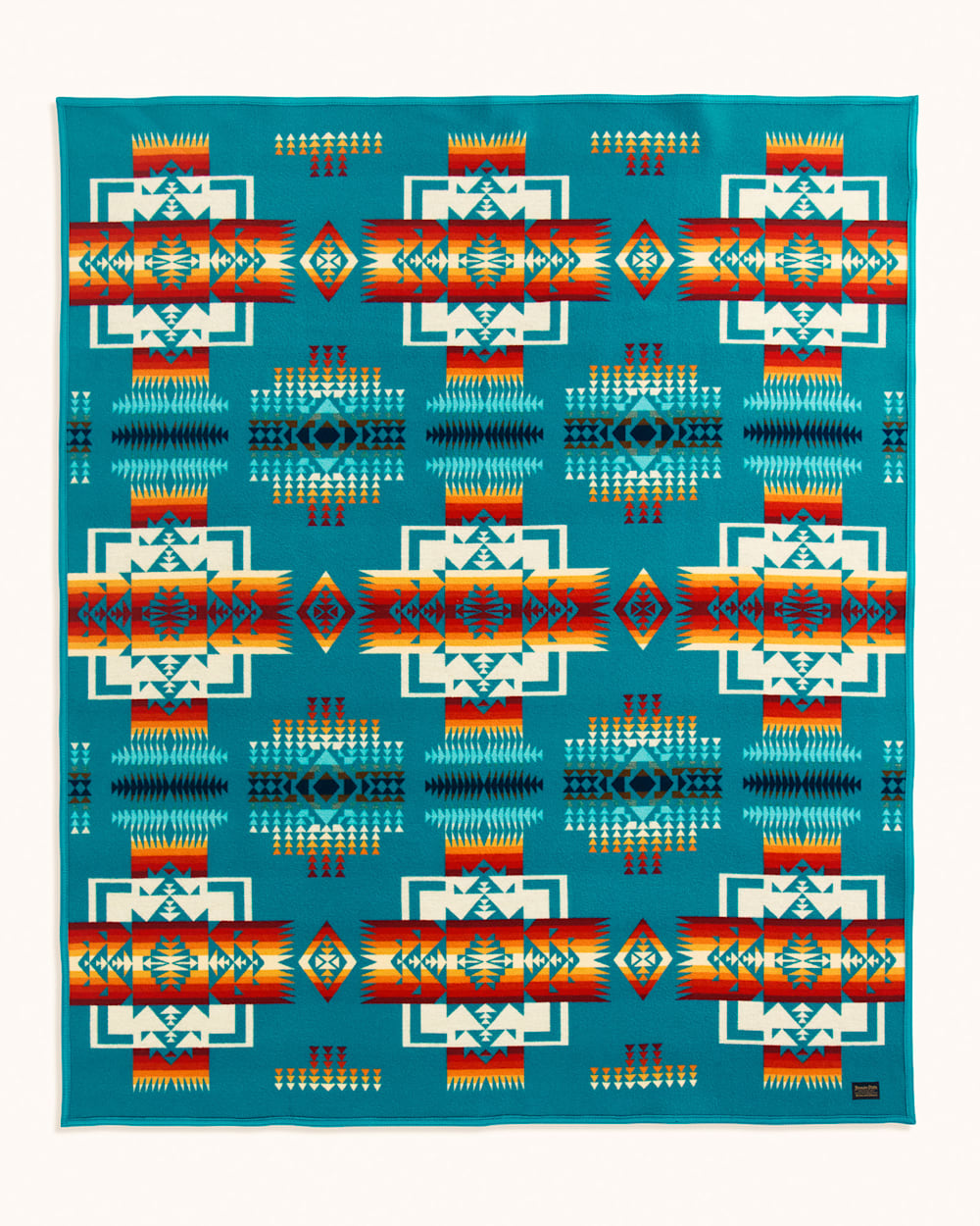 ALTERNATE VIEW OF CHIEF JOSEPH BLANKET IN BRIGHT TURQUOISE image number 3