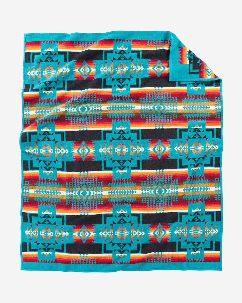 ADDITIONAL VIEW OF CHIEF JOSEPH BLANKET IN TURQUOISE image number 2