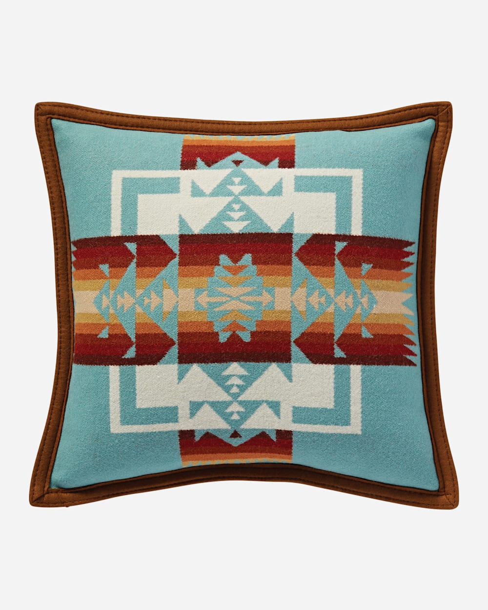 CHIEF JOSEPH PILLOW IN AQUA image number 1