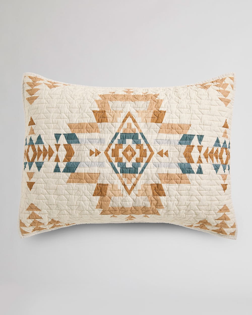 ALTERNATE VIEW OF ROCK POINT PRINTED COVERLET SET IN BIRCH MULTI image number 3