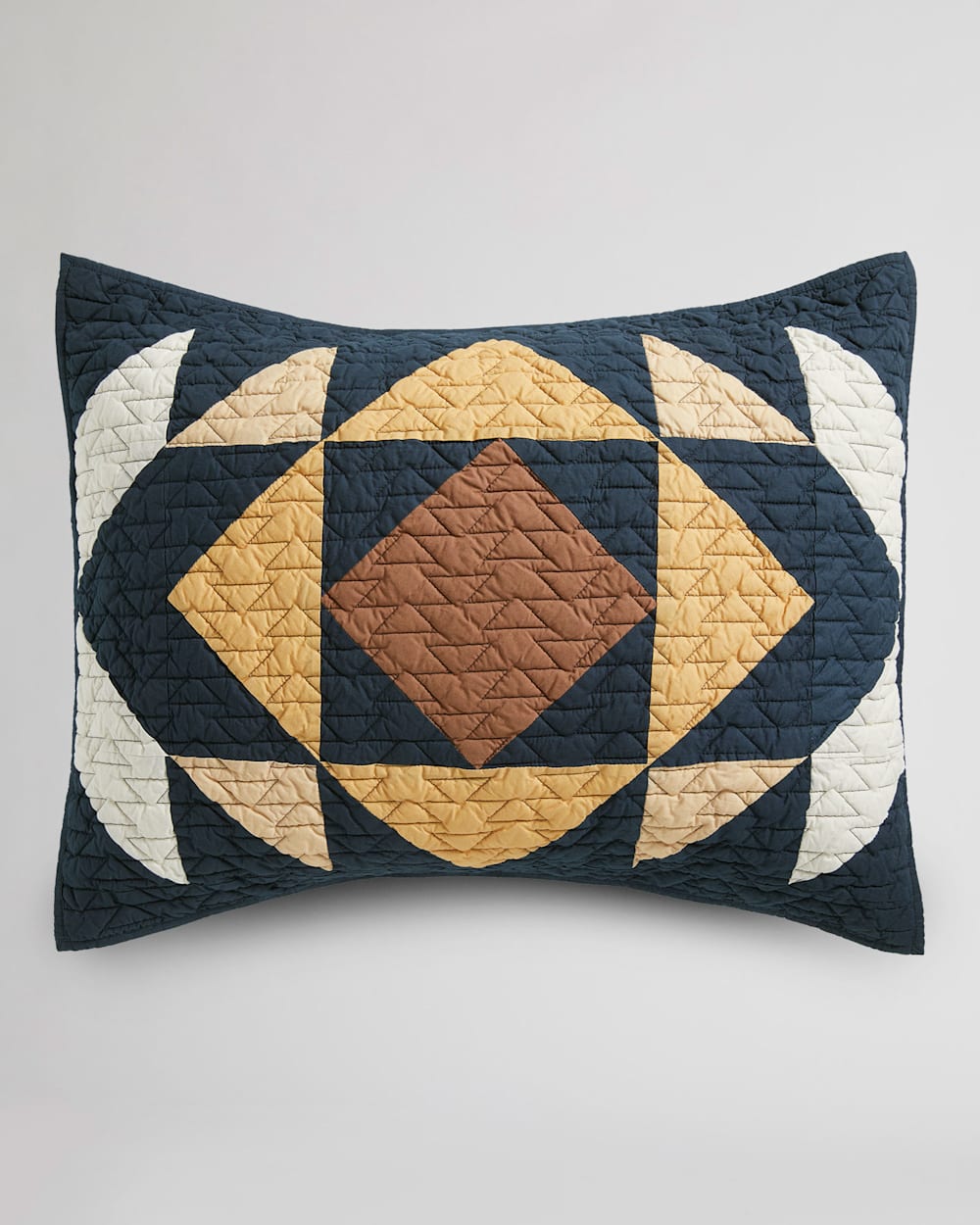 ALTERNATE VIEW OF LACE RIVER PIECED QUILT SET IN BLUE GRAPHITE MULTI image number 3