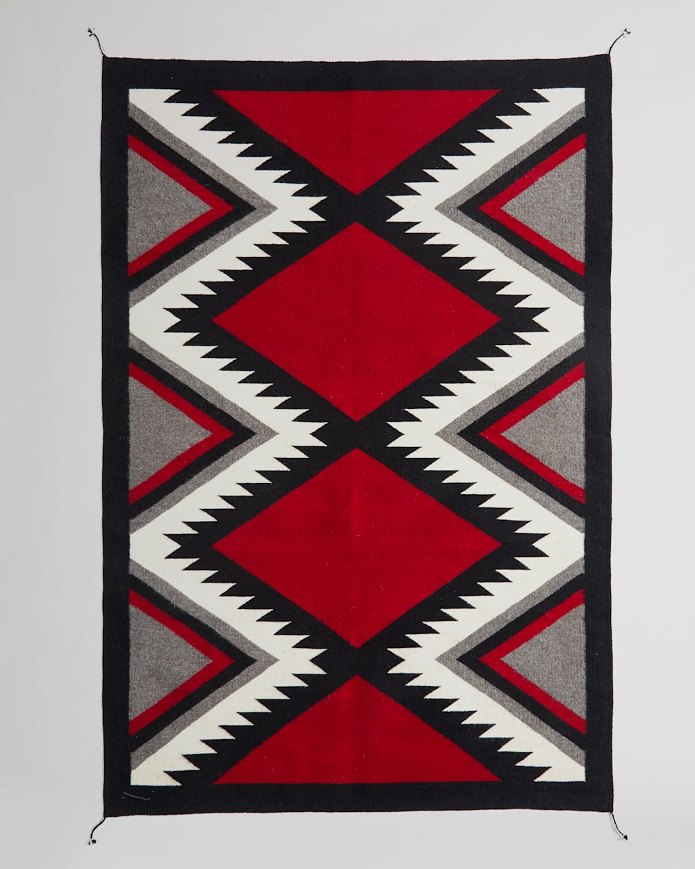 ZAPOTEC DIAMOND RUG IN RED/BLACK image number 1