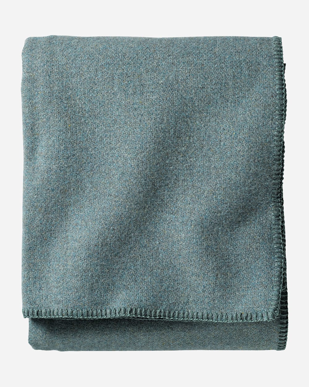 ECO-WISE WOOL SOLID BLANKET IN SHALE BLUE image number 1