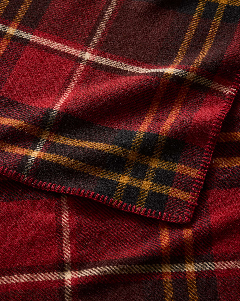 ALTERNATE VIEW OF ECO-WISE WOOL PLAID/STRIPE BLANKET IN LODGE PLAID image number 3