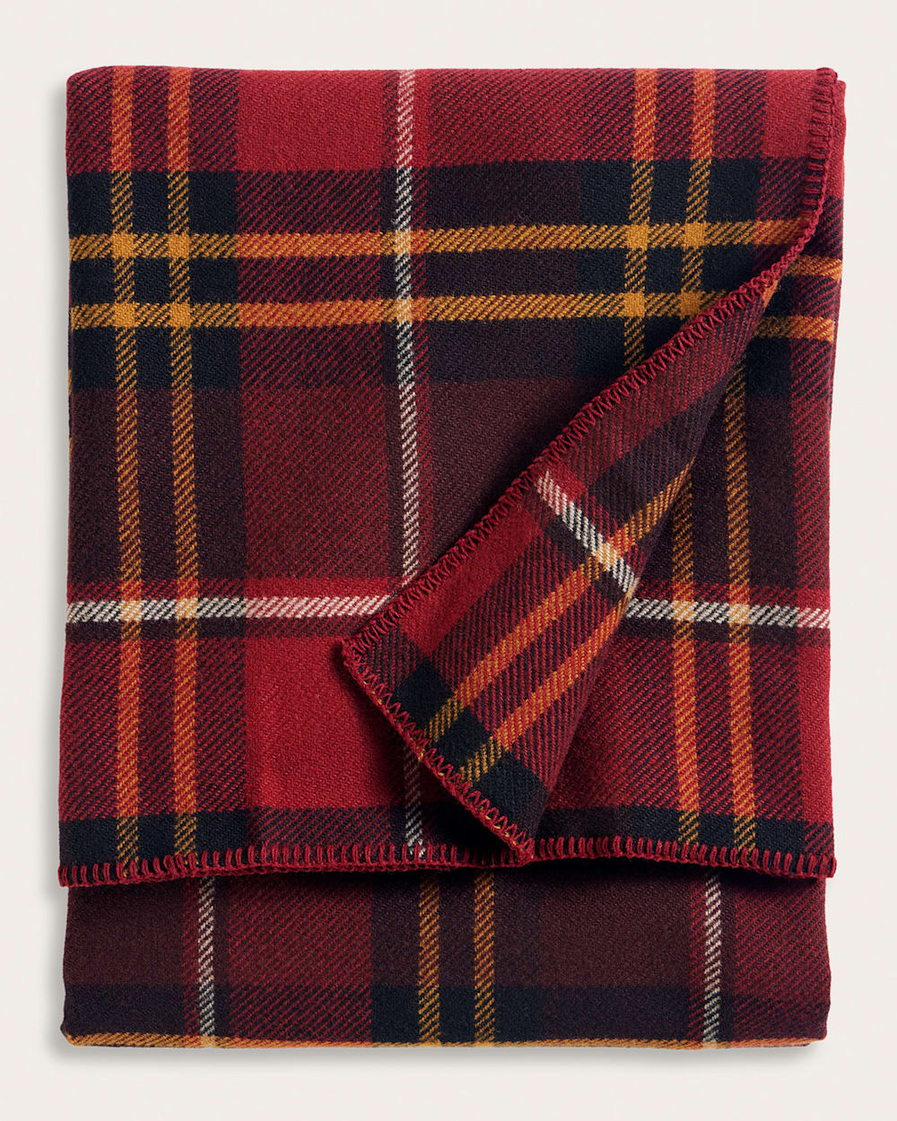 ALTERNATE VIEW OF ECO-WISE WOOL PLAID/STRIPE BLANKET IN LODGE PLAID image number 5