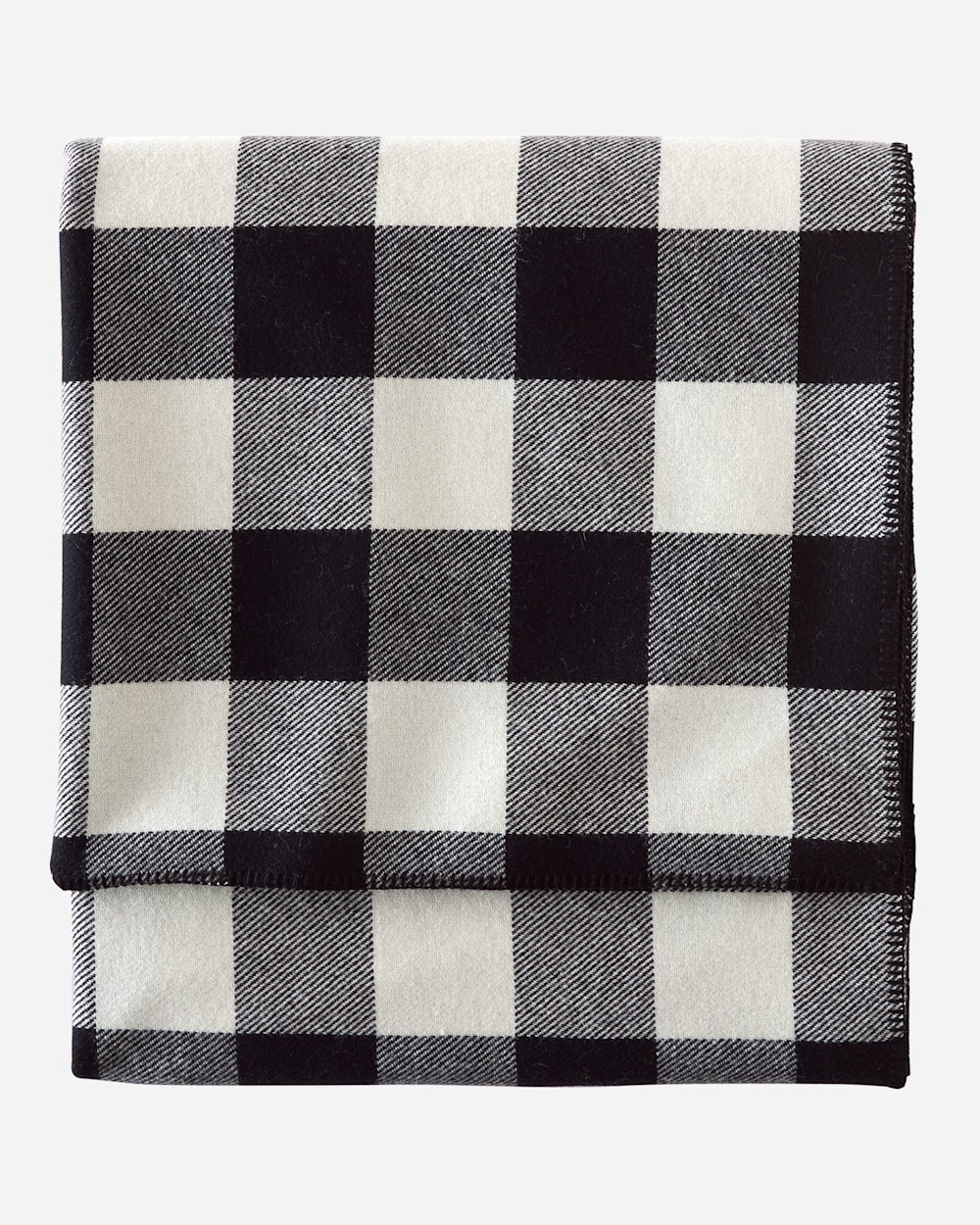 ECO-WISE WOOL PLAID/STRIPE BLANKET IN ROB ROY IVORY FOLDED image number 1