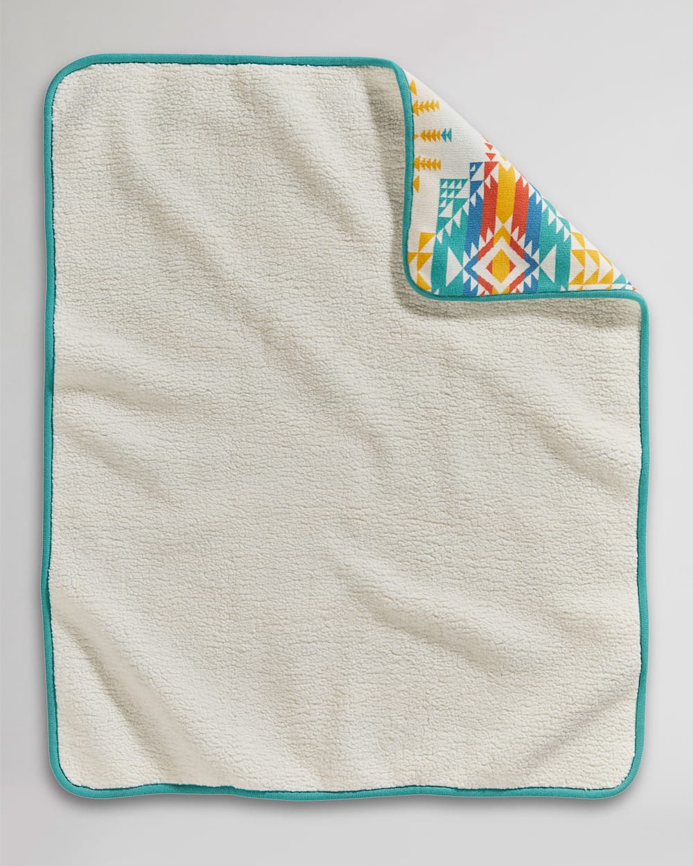 ALTERNATE VIEW OF PILOT ROCK SHERPA STROLLER BLANKET IN BLUE image number 2