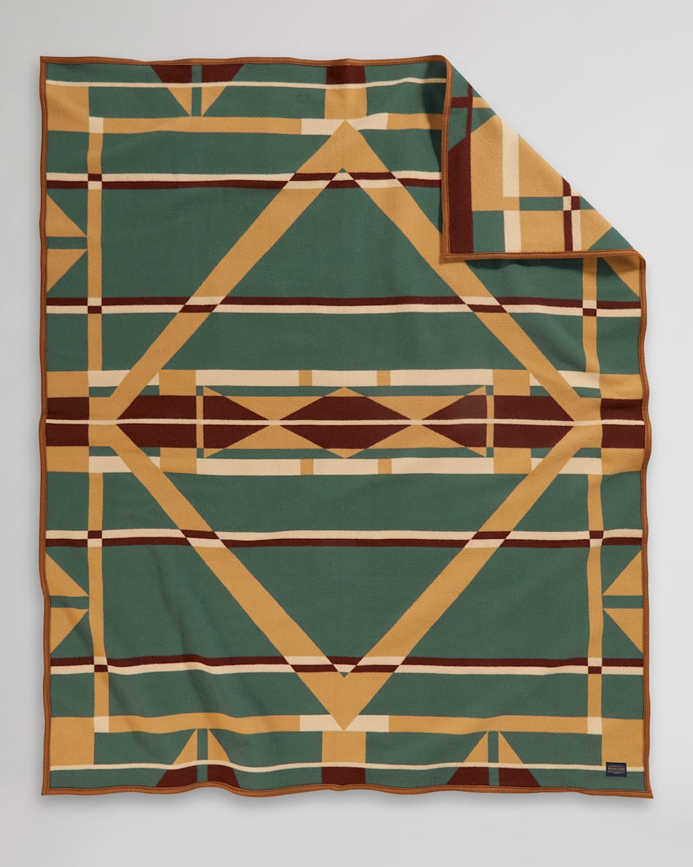 ALTERNATE VIEW OF CEDAR CANYON BLANKET IN GREEN/TAN image number 1