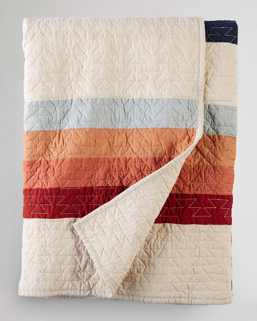 ALTERNATE VIEW OF WYETH TRAIL PIECED QUILT IN TAN MULTI image number 2