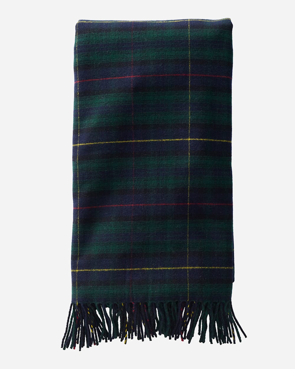ALTERNATE VIEW OF PLAID 5TH AVENUE MERINO THROW IN GREEN ALBANY TARTAN image number 1