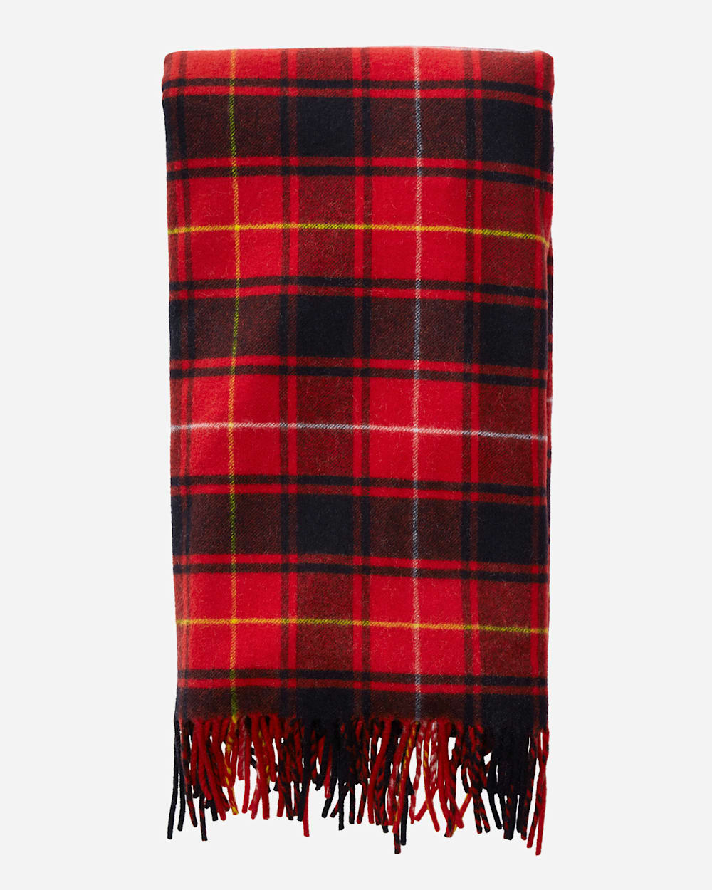 FOLDED VIEW OF PLAID 5TH AVENUE MERINO THROW IN MACIVER TARTAN image number 1