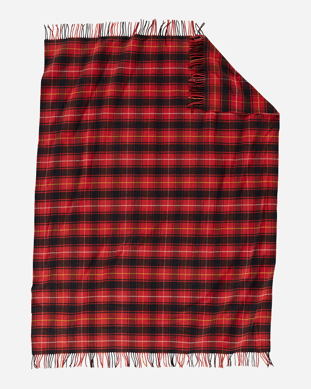 FLAT VIEW OF PLAID 5TH AVENUE MERINO THROW IN MACIVER TARTAN image number 2