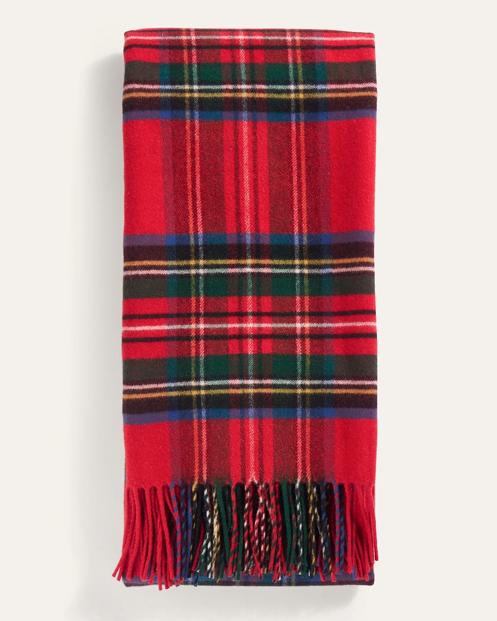 FOLDED SHOT OF PLAID 5TH AVENUE MERINO THROW image number 4