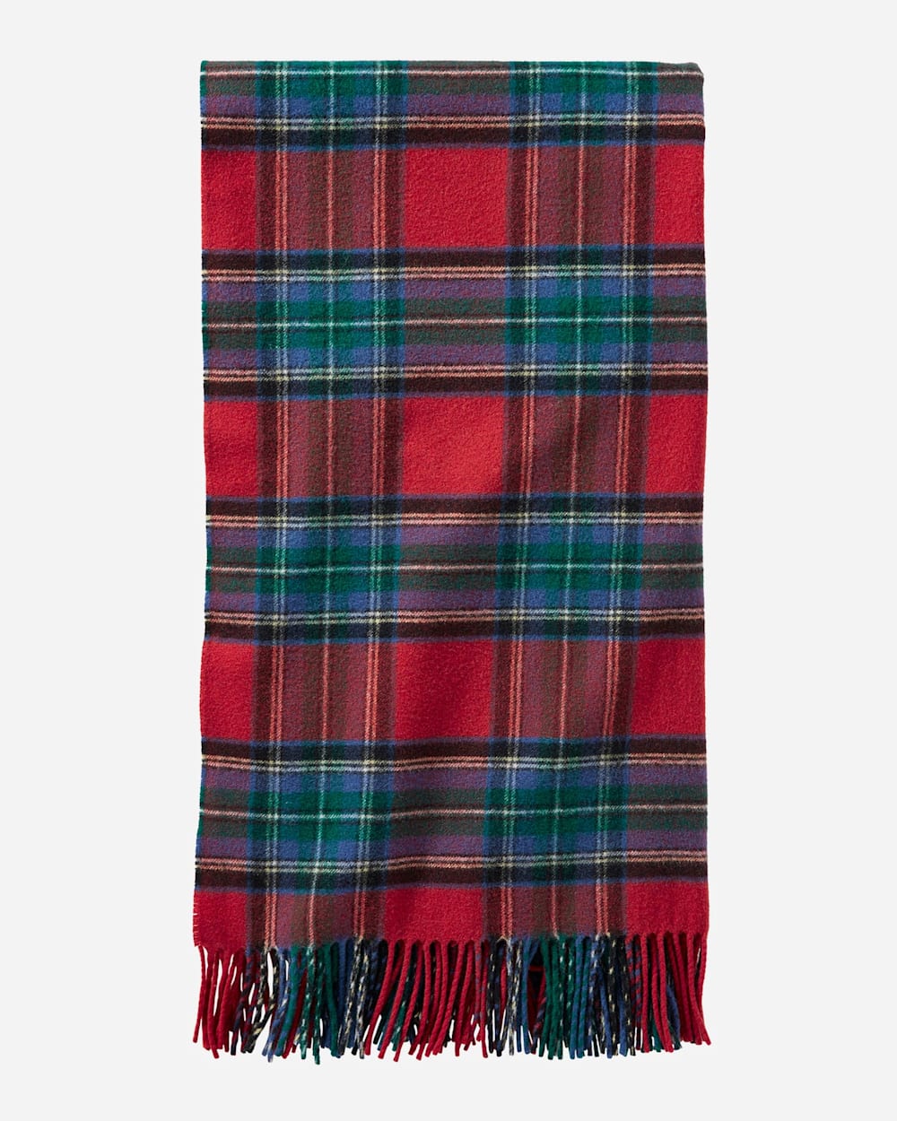 PLAID 5TH AVENUE MERINO THROW IN RED STEWART image number 1