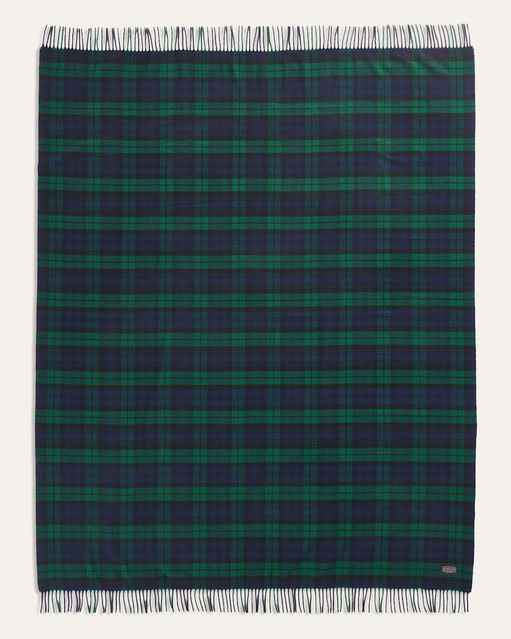 ADDITIONAL VIEW OF PLAID 5TH AVENUE MERINO THROW IN BLACK WATCH image number 2
