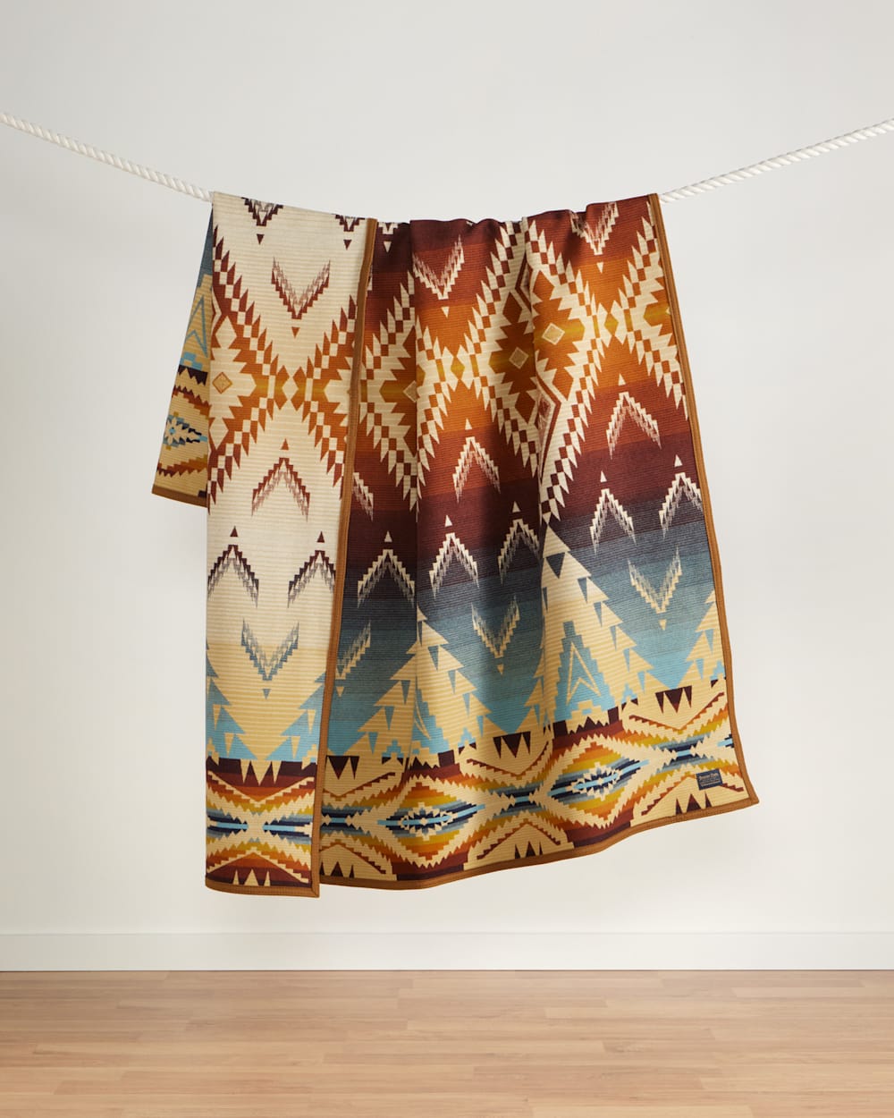 ALTERNATE VIEW OF HELENA RIDGE BLANKET IN SAND MULTI image number 5