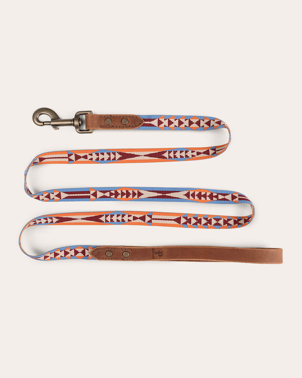 ALTERNATE VIEW OF MYSTIC LAKE JACQUARD HERITAGE LEASH IN MYSTIC LAKE image number 2