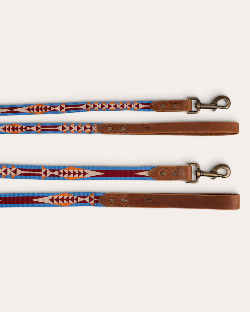 ALTERNATE VIEW OF MYSTIC LAKE JACQUARD HERITAGE LEASH IN MYSTIC LAKE image number 4