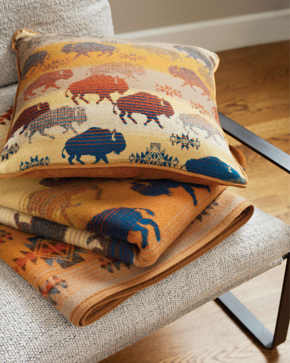PRAIRIE RUSH HOUR THROW AND PILLOW 2-PACK IN PRAIRIE RUSH HOUR RUSTIC image number 1