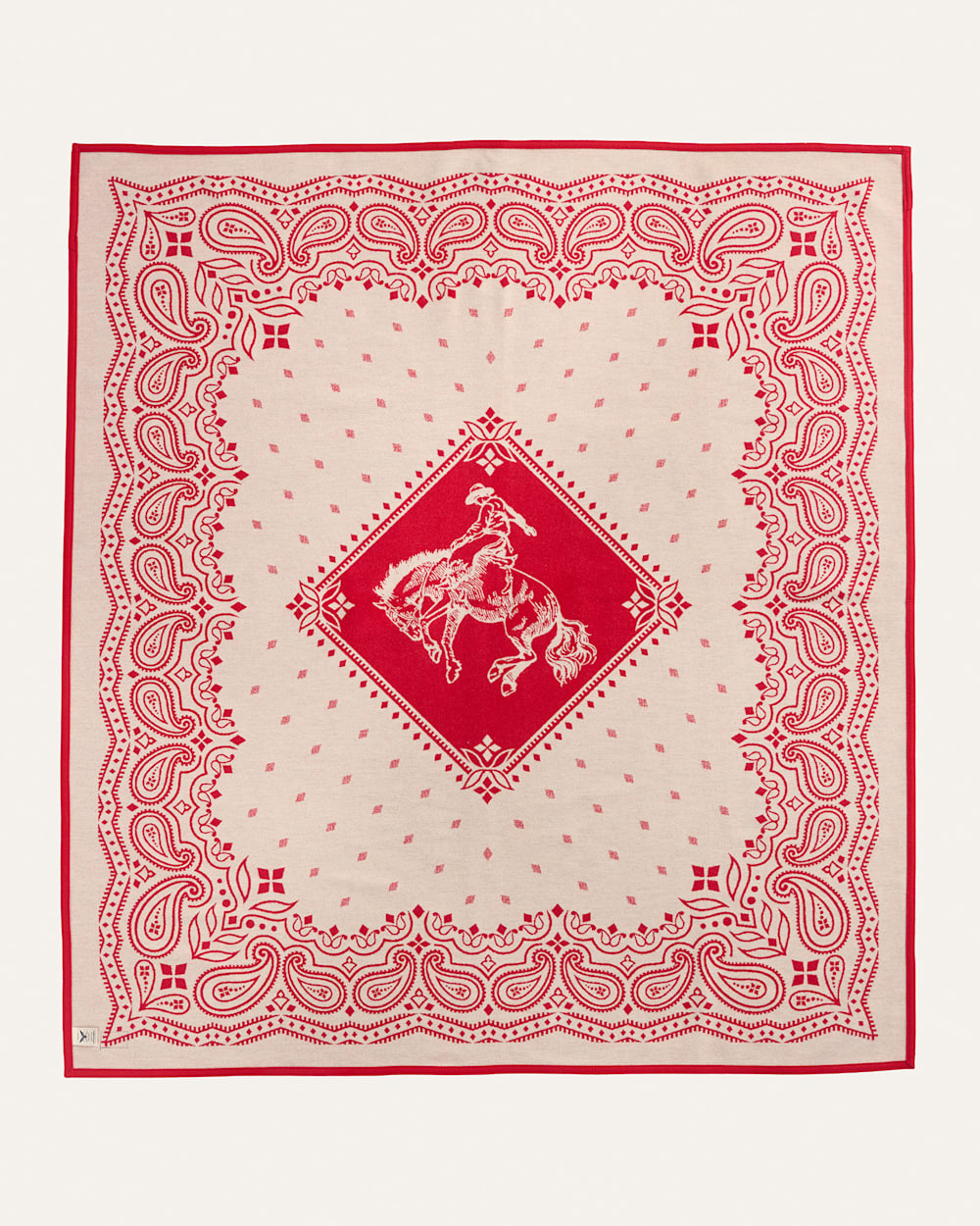 ALTERNATE VIEW OF RODEO SPIRIT BLANKET IN RED image number 2