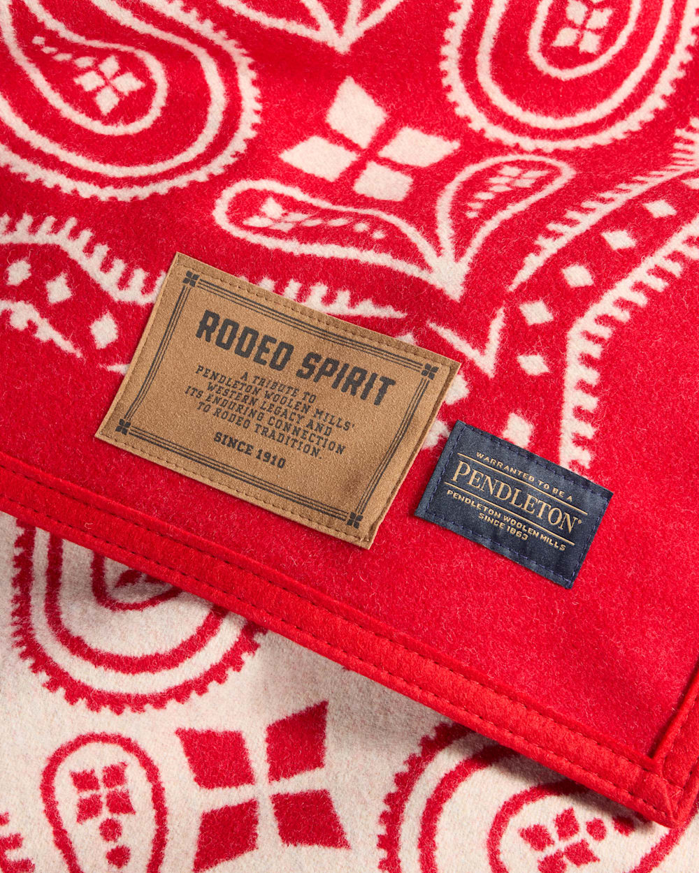 ALTERNATE VIEW OF RODEO SPIRIT BLANKET IN RED image number 5