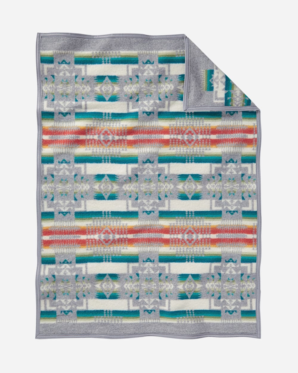 ADDITIONAL VIEW OF CHIEF JOSEPH CRIB BLANKET IN GREY image number 2
