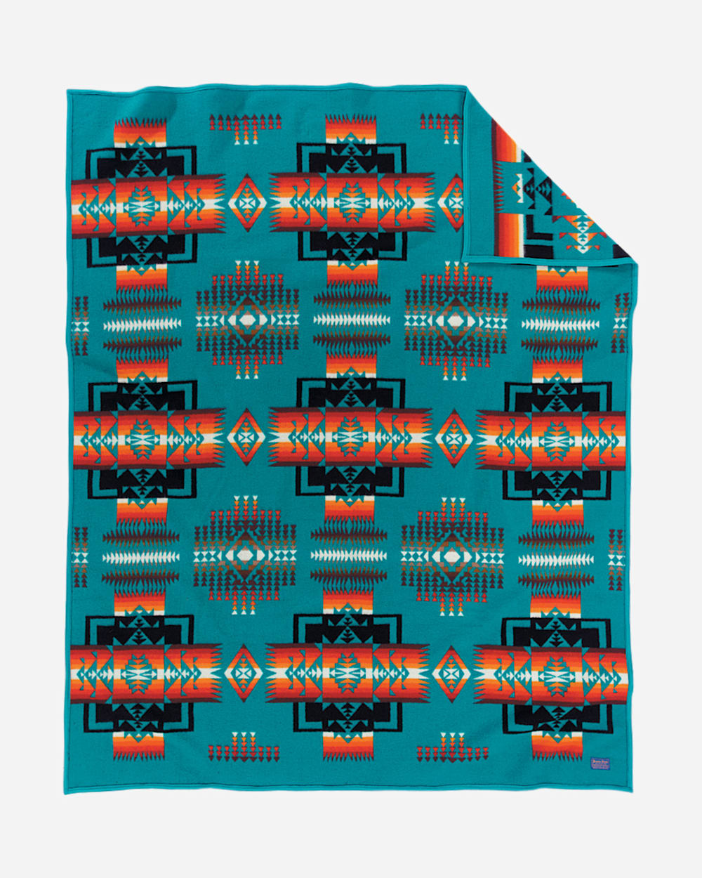 CHIEF JOSEPH CRIB BLANKET IN TURQUOISE image number 1