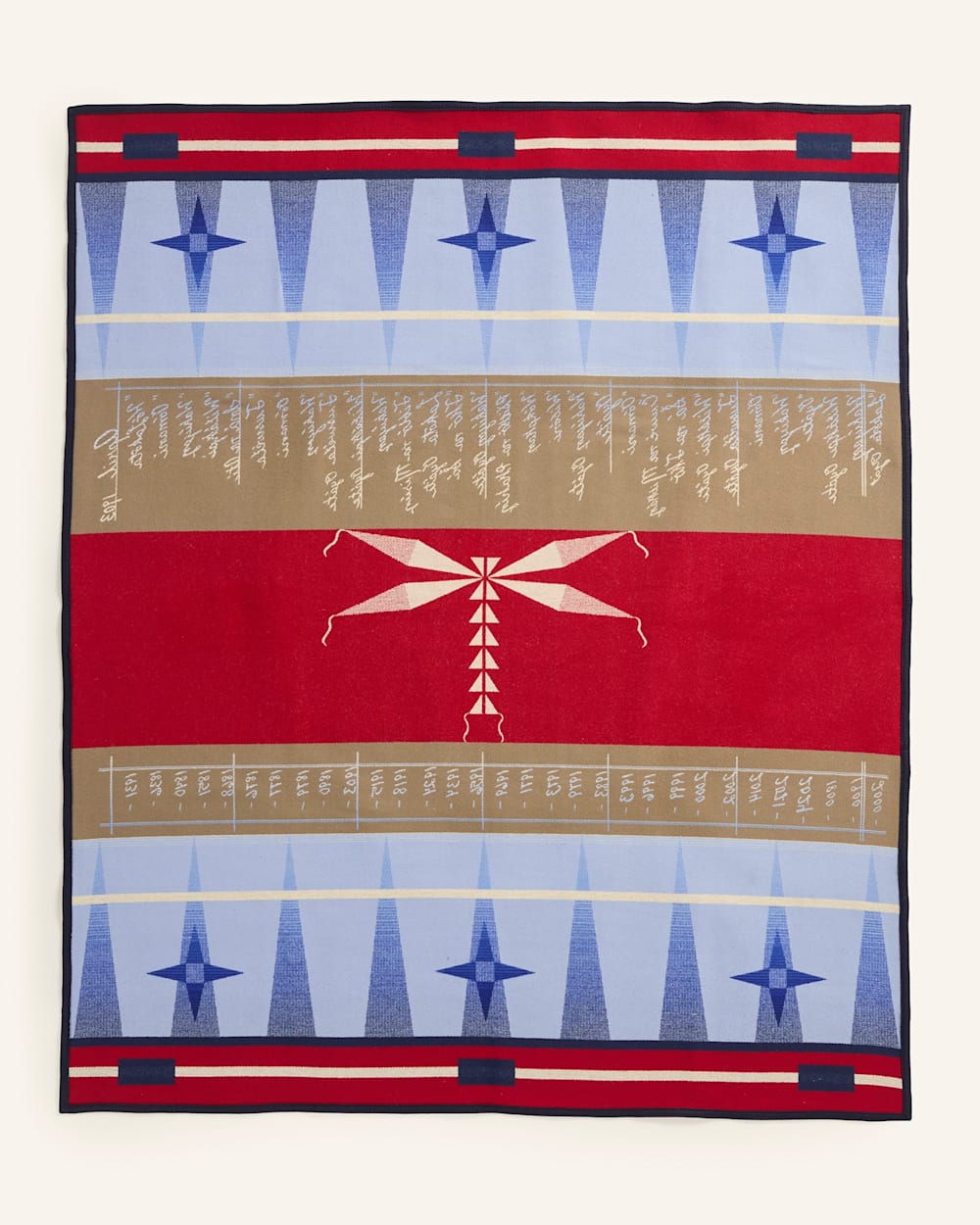 ALTERNATE VIEW OF JOURNEY BLANKET IN BLUE MULTI image number 2