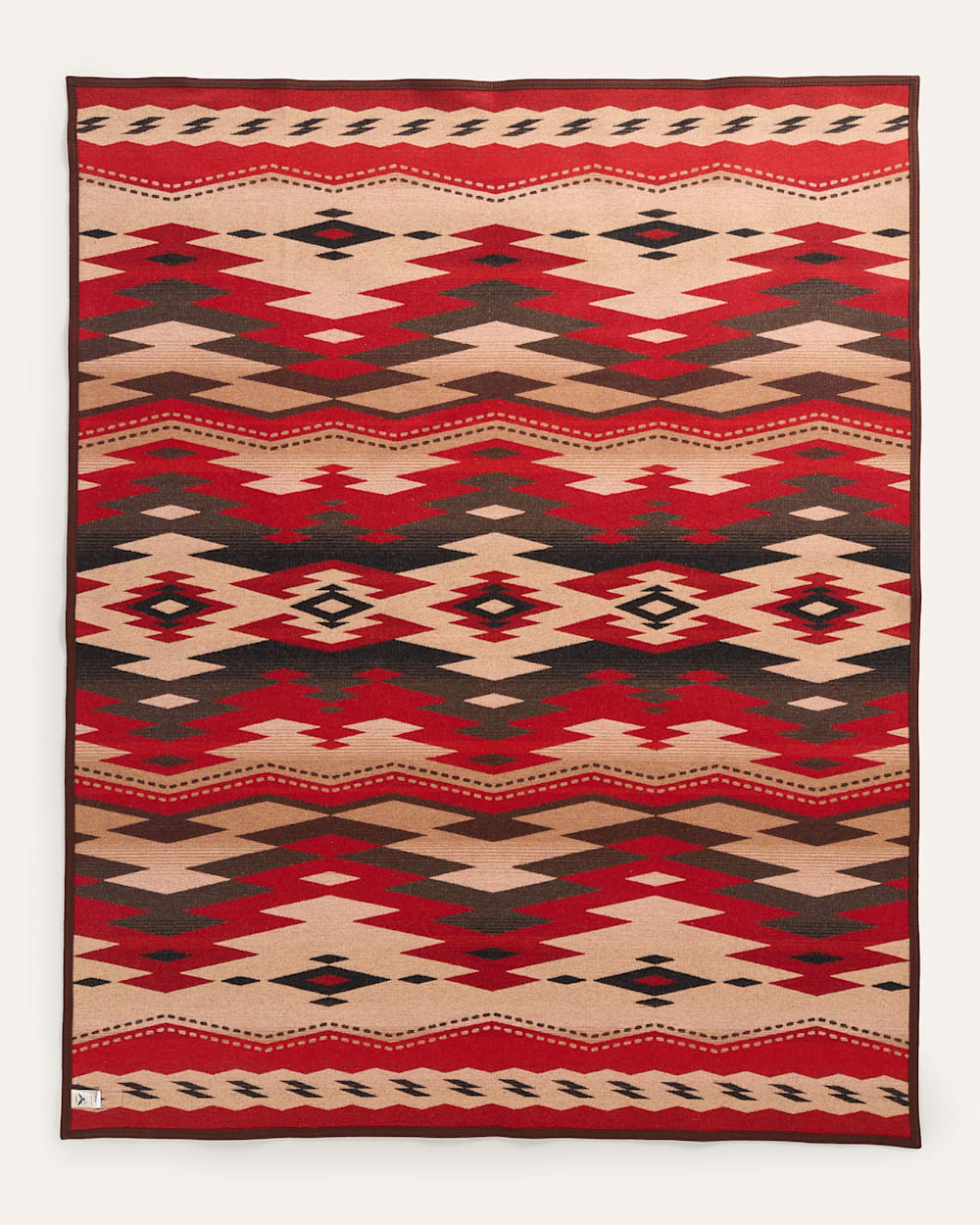 ALTERNATE VIEW OF CROWN POINT BLANKET IN RED/BROWN image number 4
