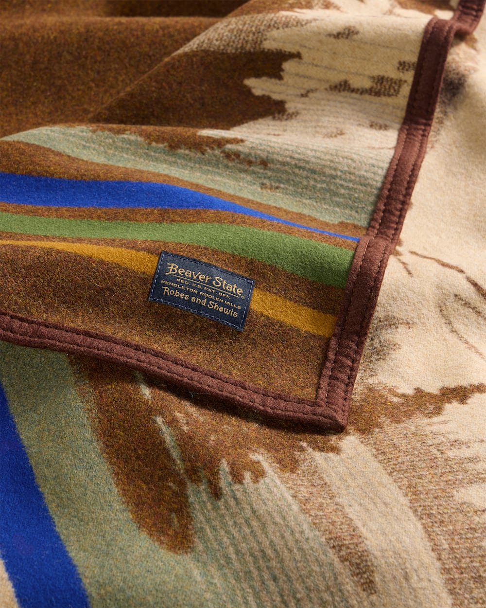 ALTERNATE VIEW OF LOOKOUT VALLEY BLANKET IN BROWN image number 2