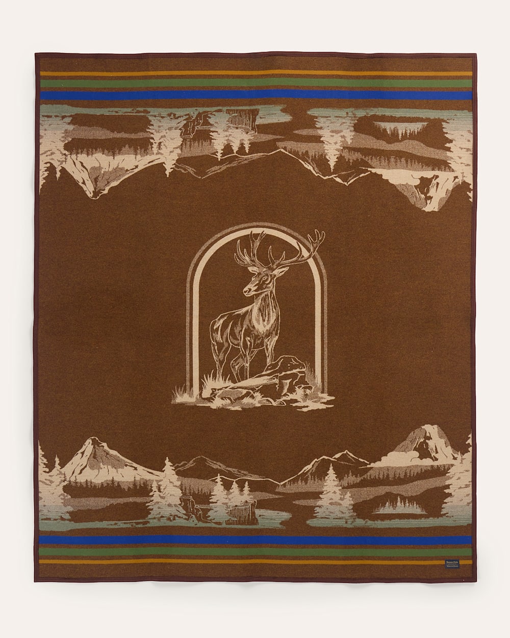 ALTERNATE VIEW OF LOOKOUT VALLEY BLANKET IN BROWN image number 3
