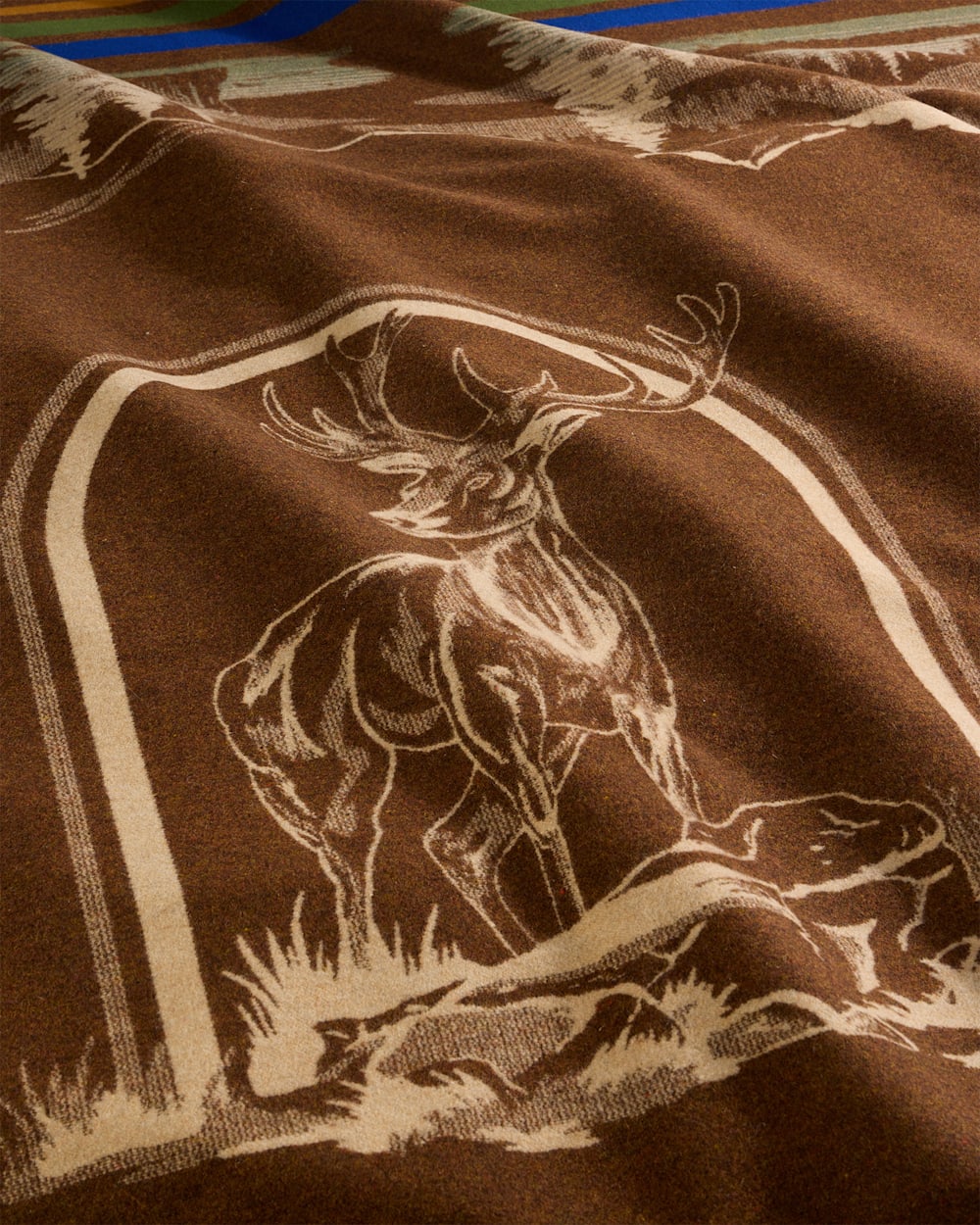 ALTERNATE VIEW OF LOOKOUT VALLEY BLANKET IN BROWN image number 5