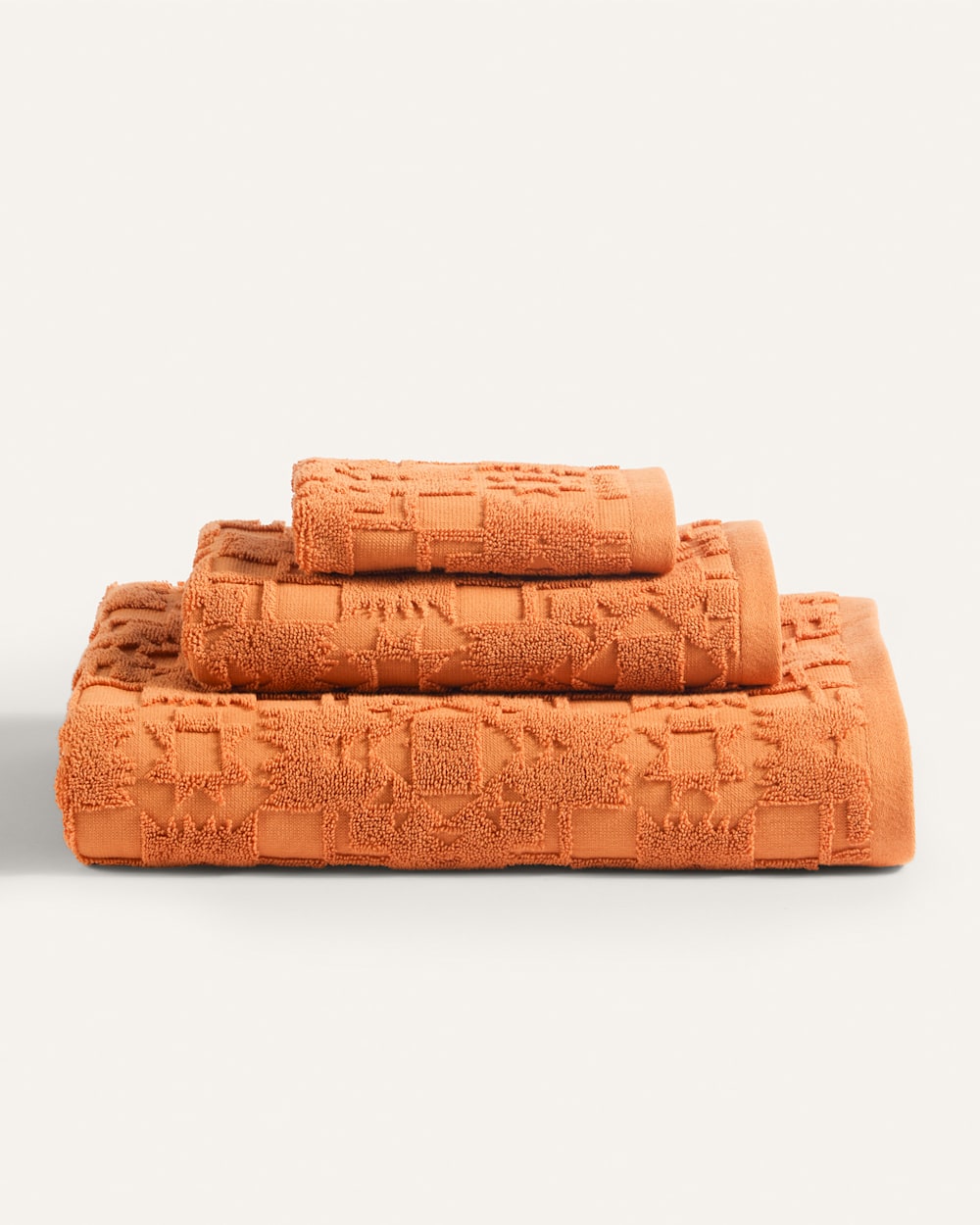 SCULPTED TOWEL COLLECTION IN PERSIMMON image number 1