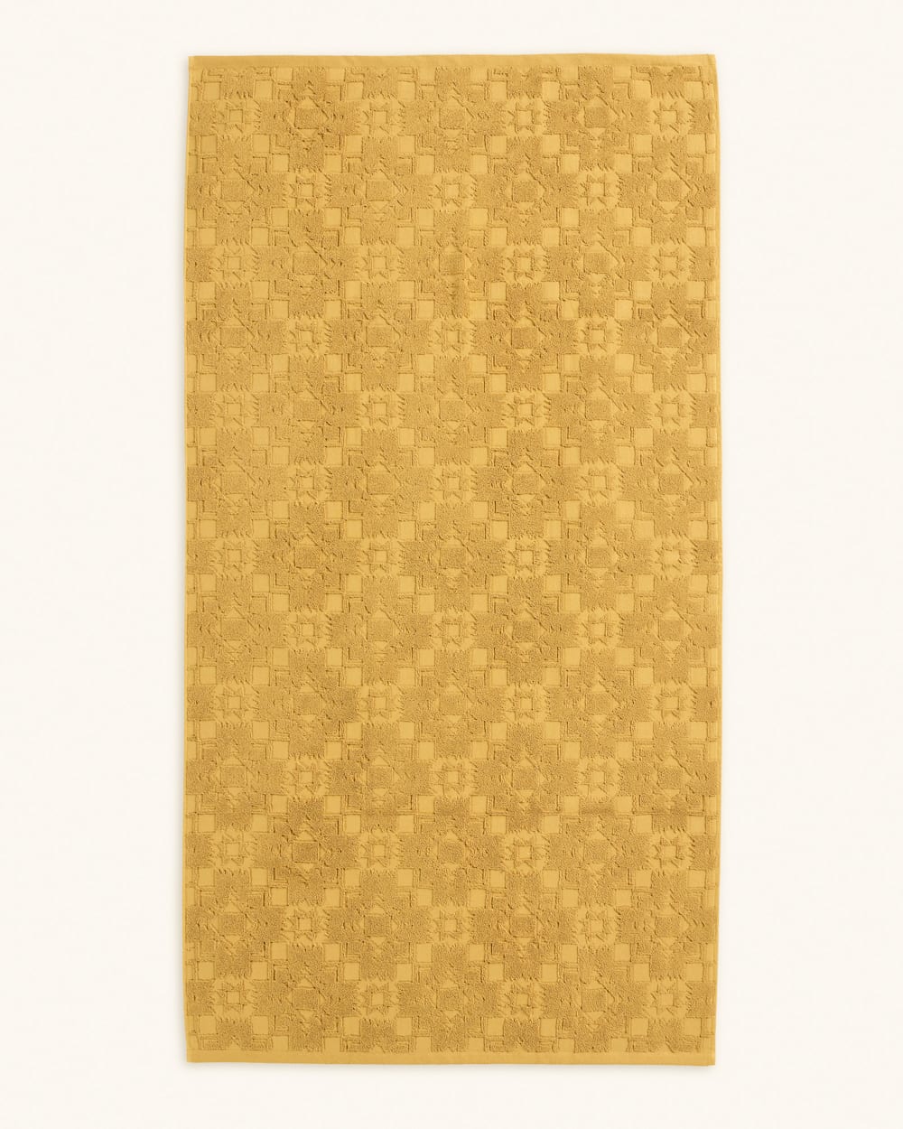 ALTERNATE VIEW OF SCULPTED TOWEL COLLECTION IN OCHRE image number 3