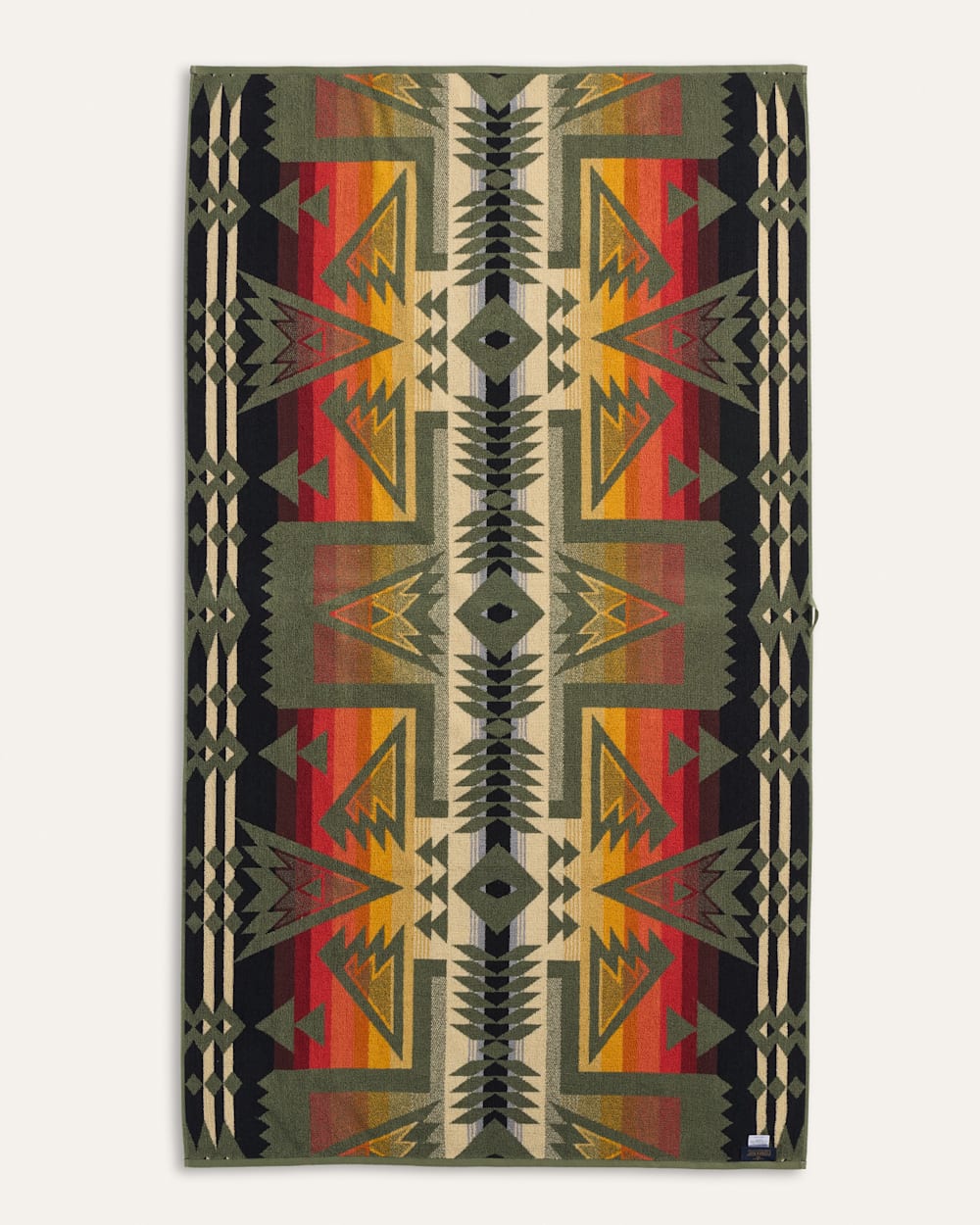 ALTERNATE VIEW OF PONDEROSA SPA TOWEL IN GREEN MULTI image number 2