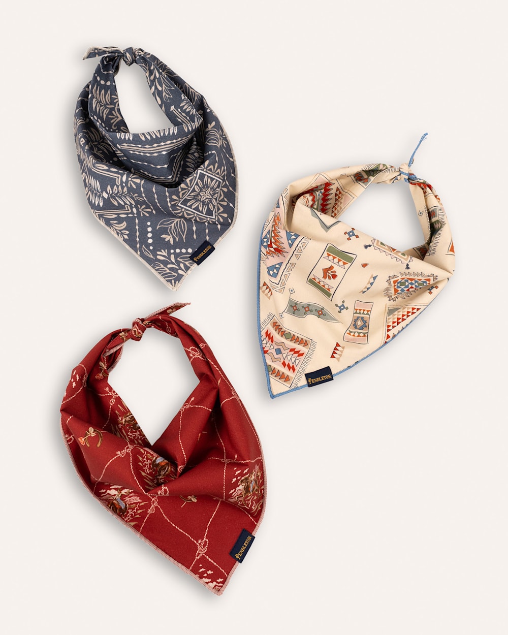 ALTERNATE VIEW OF PET BANDANA 3PK IN VINTAGE WEST image number 2
