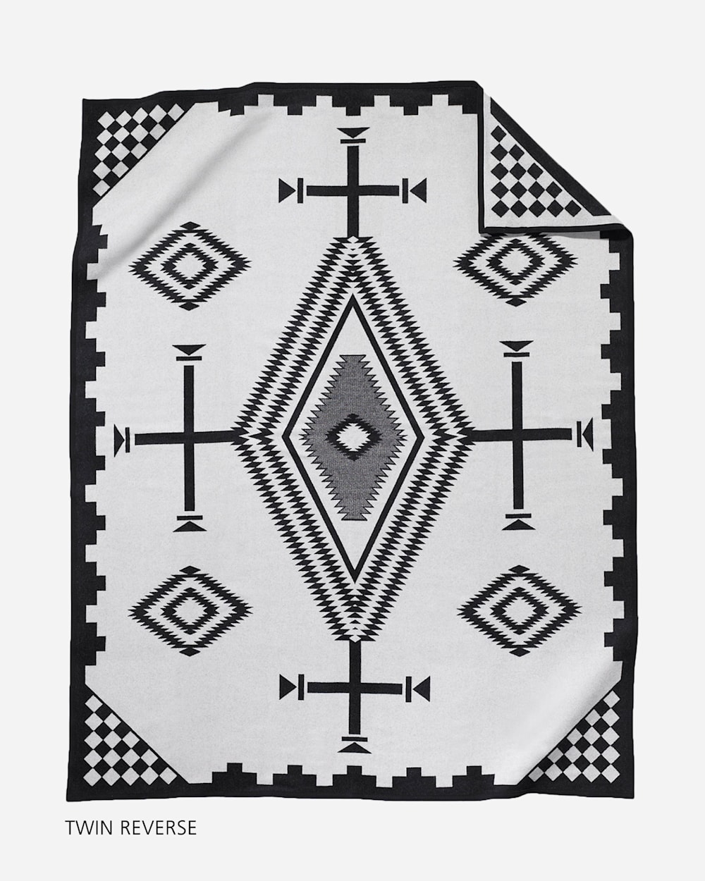 ALTERNATE VIEW OF LOS OJOS JACQUARD BEDDING COLLECTION IN BLACK/WHITE image number 3