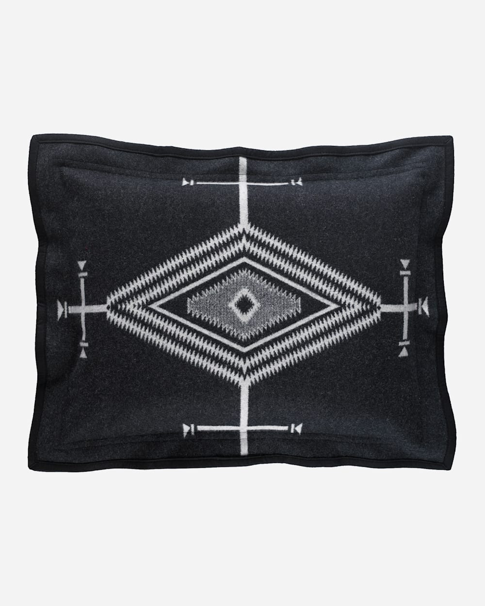 ALTERNATE VIEW OF LOS OJOS JACQUARD BEDDING COLLECTION IN BLACK/WHITE image number 7